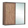 Schuifdeurkast Elsa 240cm - decor - industrial oak & zwart
