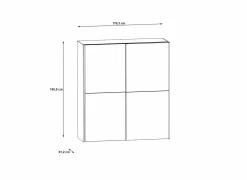 Schuifdeurkast Kaikais 170cm - decor - noble eik