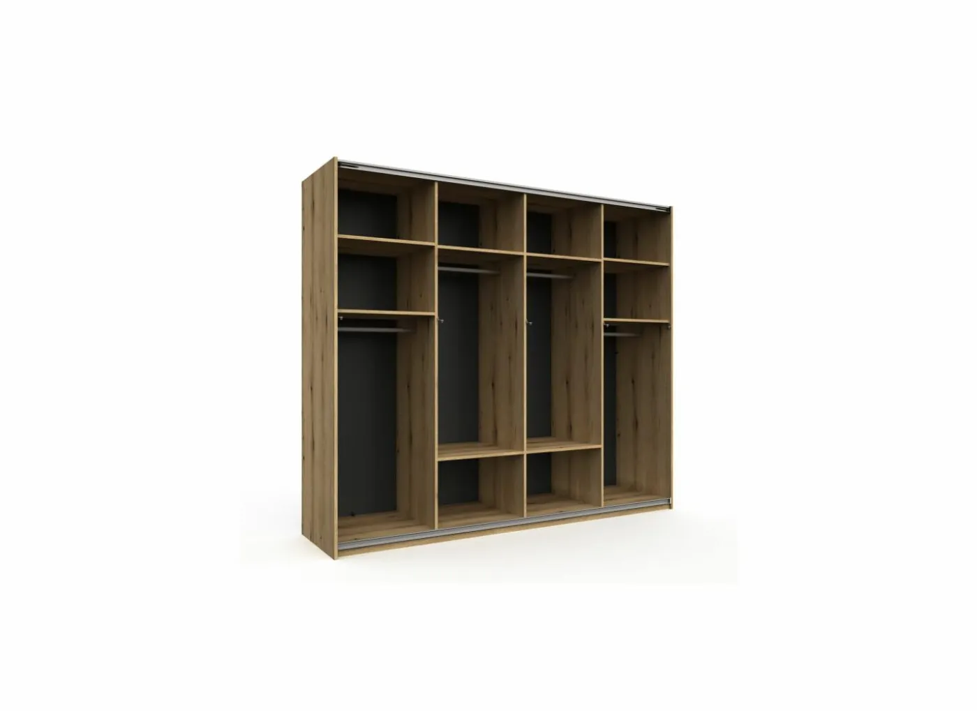 Schuifdeurkast Kato 250cm - melamine - etna eik