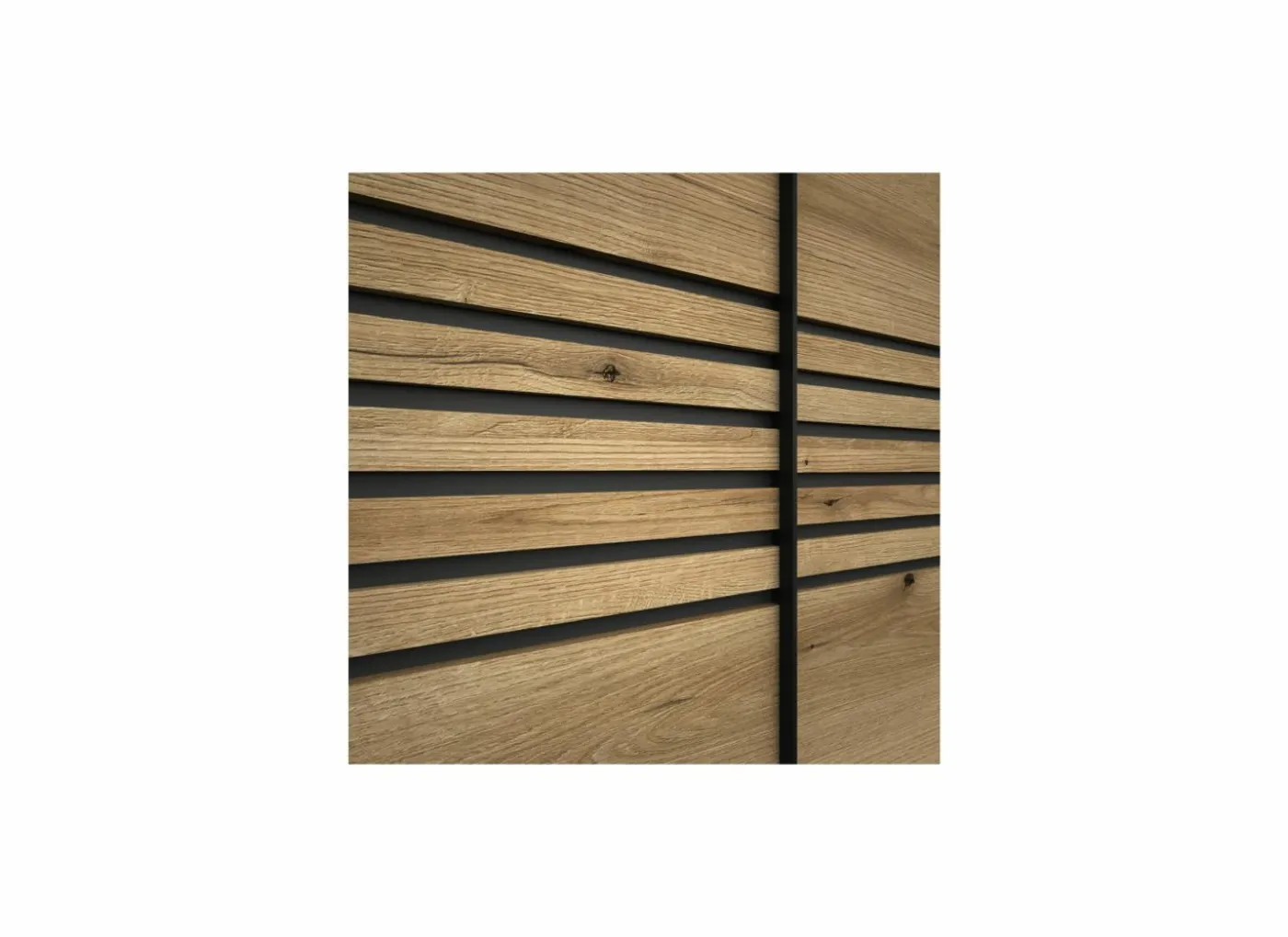 Schuifdeurkast Kato 250cm - melamine - etna eik