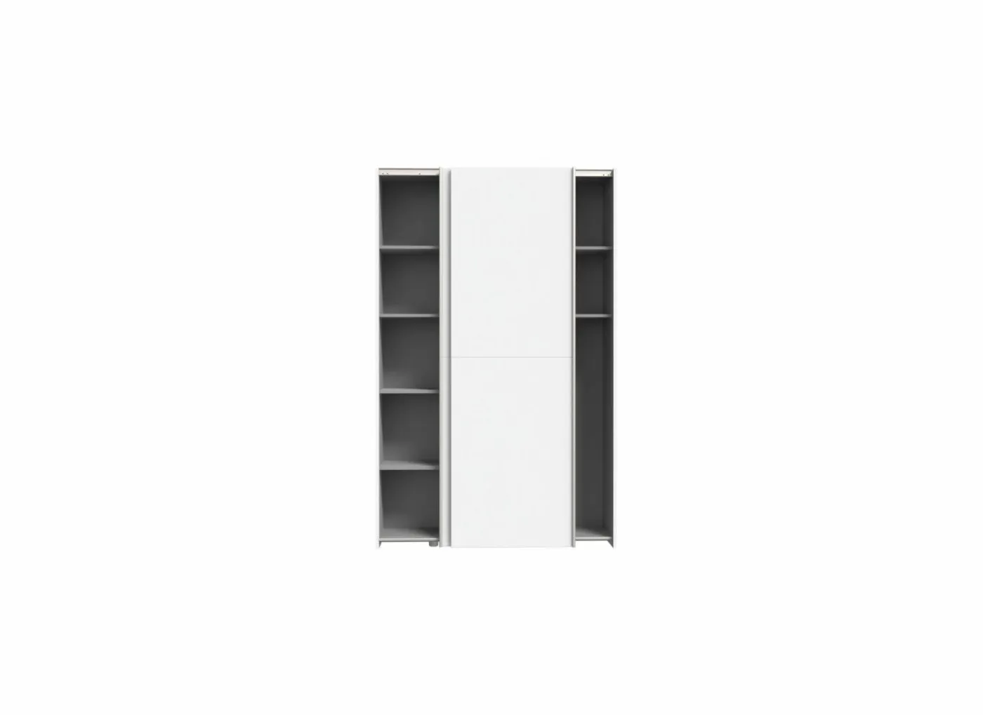 Schuifdeurkast Ozzula 120cm - decor - wit