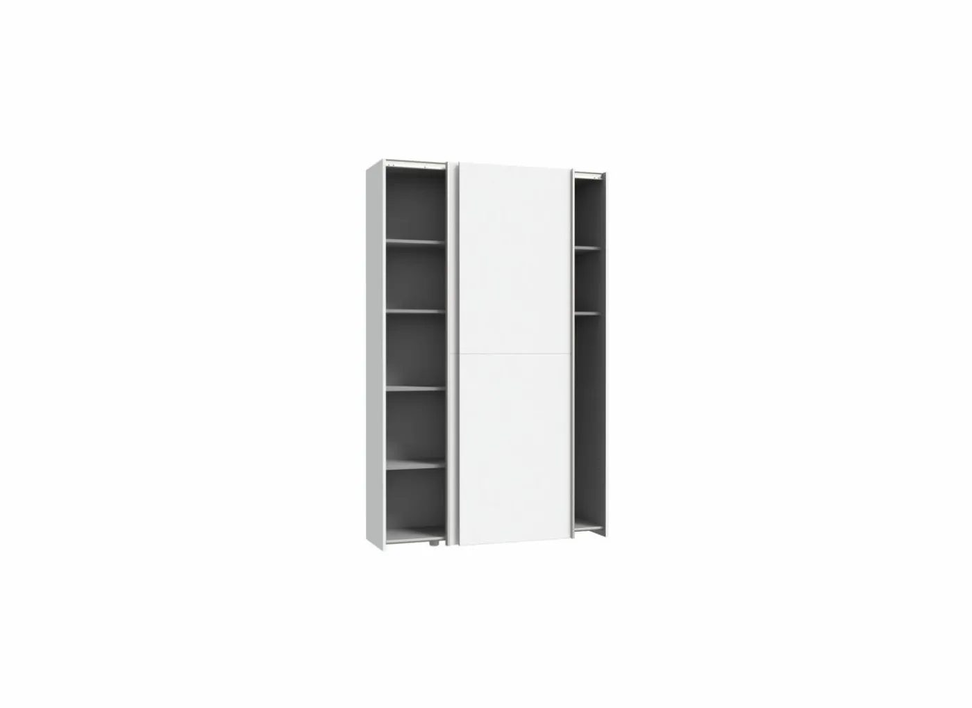 Schuifdeurkast Ozzula 120cm - decor - wit