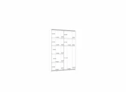 Schuifdeurkast Ozzula 120cm - decor - wit