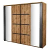 Schuifdeurkast Pauline 245cm - decor - donkerbruin