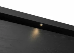 Schuifdeurkast Rosie 245cm - melamine - zwart