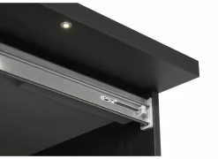 Schuifdeurkast Rosie 245cm - melamine - zwart
