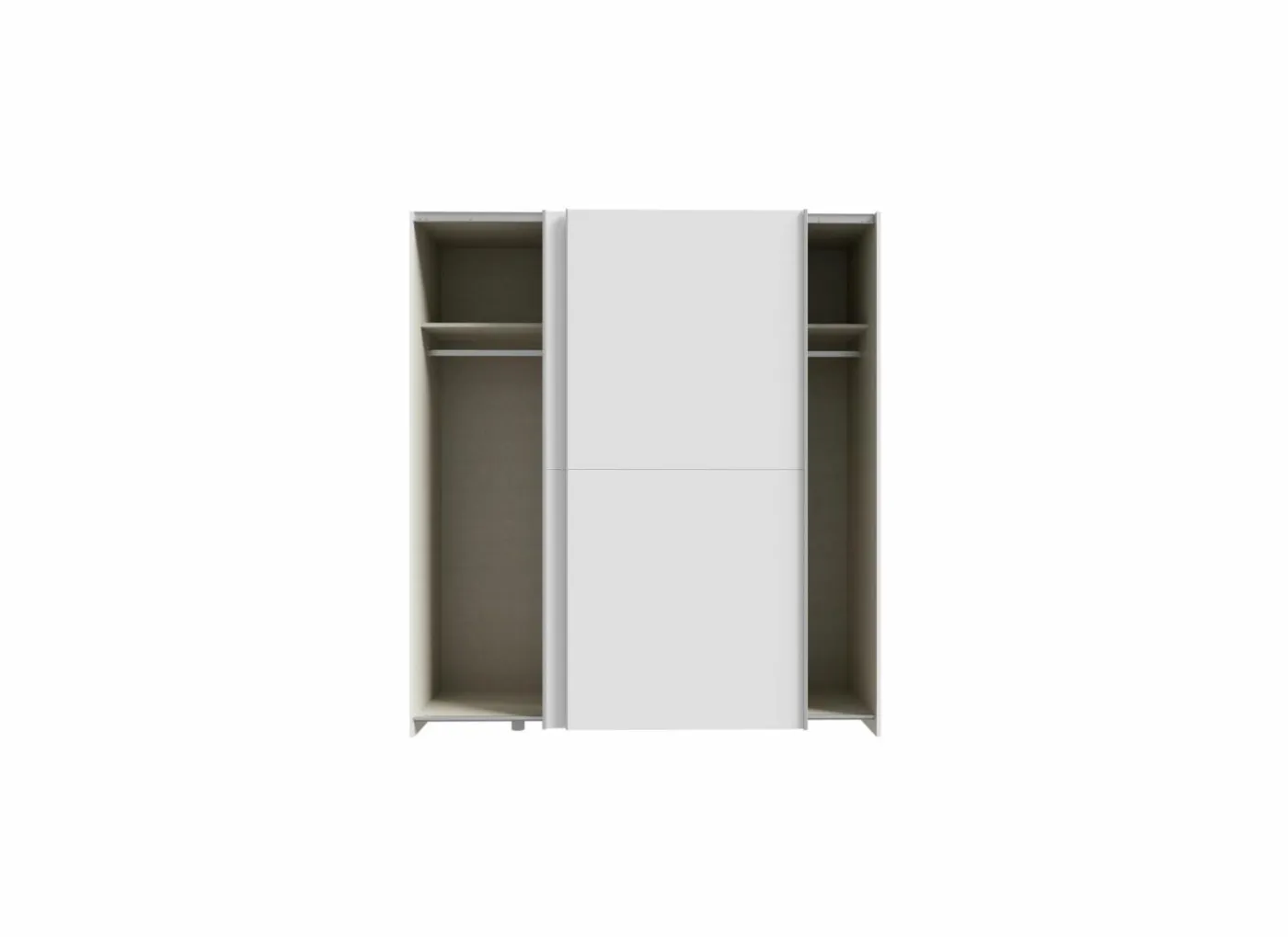 Schuifdeurkast Schach & Matt 170cm - decor - wit