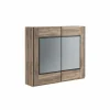 Schuifdeurkast Veronique 244cm - decor & glas - zwart