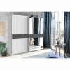 Schuifdeurkast Weimar 180cm - decor - wit & grijs