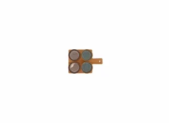Serveerplank met 4 kommen 31x21,5cm - keramiek - multicolor