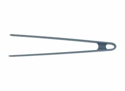 Serveertang 29cm - silicone/ijzer - grijs