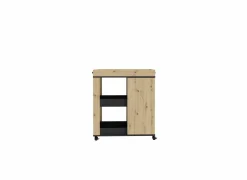 Serveerwagen 78cm - decor - artisanale eik