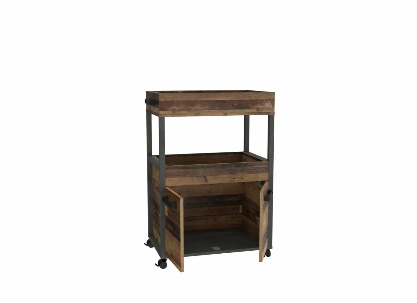 Serveerwagen 60cm - decor - old vintage wood