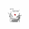 Serviette Donkey Love 33x33cm grijs 20 stuks
