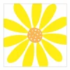 Serviette Happy Flower Sun 33x33cm - papier - wit/geel 20 stuks