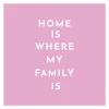 Serviette My Family 33x33cm - papier - roze 20 stuks