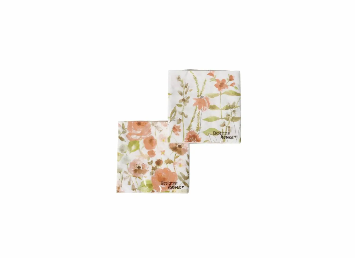 Serviette Nerine 16,5x16,5cm - papier - oranje/wit 20 stuks