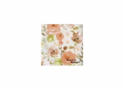Serviette Nerine 16,5x16,5cm - papier - oranje/wit 20 stuks
