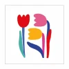 Serviette Tulips 25x25cm - papier - multicolor 20 stuks