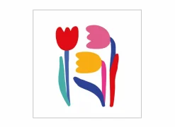 Serviette Tulips 25x25cm - papier - multicolor 20 stuks
