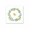 Serviette Two Hearts 25x25cm groen 20 stuks