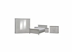 Slaapkamer Eline met bed 180x200cm - kleerkast 225cm - commode 110cm en 2 nachtkastjes