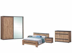 Slaapkamer Elsa met bed 180x200cm - kleerkast 240cm - commode 110cm en 2 nachtkastjes