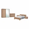 Slaapkamer Erwin met bed 140x200cm - kleerkast 200cm - commode 110cm en 2 nachtkastjes