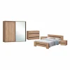 Slaapkamer Erwin met bed 140x200cm - kleerkast 240cm - commode 110cm en 2 nachtkastjes