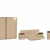 Slaapkamer met bed 160x200cm - kleerkast 242cm - commode 97cm en 2 nachtkastjes
