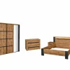 Slaapkamer Pauline met bed 180x200cm - kleerkast 217cm - commode 110cm en 2 nachtkastjes