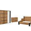 Slaapkamer Pauline met bed 180x200cm - kleerkast 245cm - commode 110cm en 2 nachtkastjes