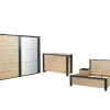 Slaapkamer Phaedra met bed 140x200cm - kleerkast 217cm - commode 120cm en 2 nachtkastjes