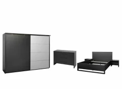 Slaapkamer Rosie met bed 180x200cm - kleerkast 245cm - commode 110cm en 2 nachtkastjes