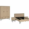 Slaapkamer Ry met bed 140x200cm - kleerkast 151cm en 2 nachtkastjes
