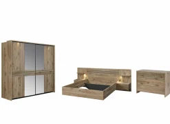 Slaapkamer Tanya I met bed 160cm - kleerkast 251cm - commode 111cm en 2 nachtkastjes