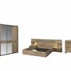Slaapkamer Tanya I met bed 140x200cm - kleerkast 251cm - commode 111cm en 2 nachtkastjes