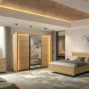 Slaapkamer Udine met bed 140x200cm - kleerkast 253cm - commode 115cm en 2 nachtkastjes