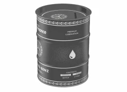 Spaarpot Mercedes Benz High Performance Engine Oil H12cm - metaal - meerkleurig