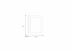 Spiegel Dalate 45x54cm - decor & glas - kastanje eik