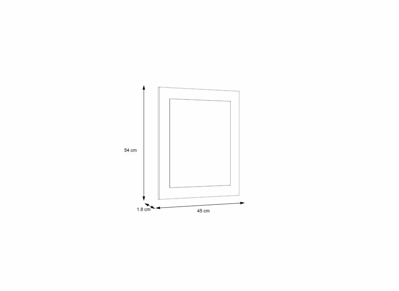 Spiegel Dalate 45x54cm - decor & glas - kastanje eik