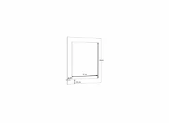 Spiegel Dalate 45x54cm - decor & glas - kastanje eik