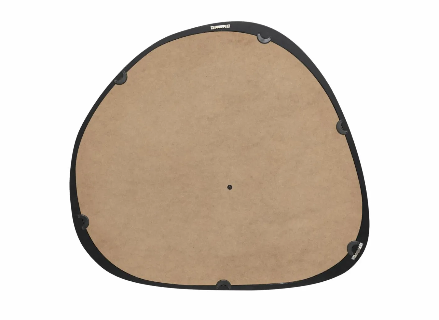 Spiegel Wayne 63x57cm - MDF/glas - zwart