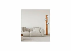 Staande lamp Cheesy LED H140cm - FSC - zwart & hout