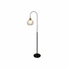 Staande lamp H166,5cm E27 - staal - zwart & koper