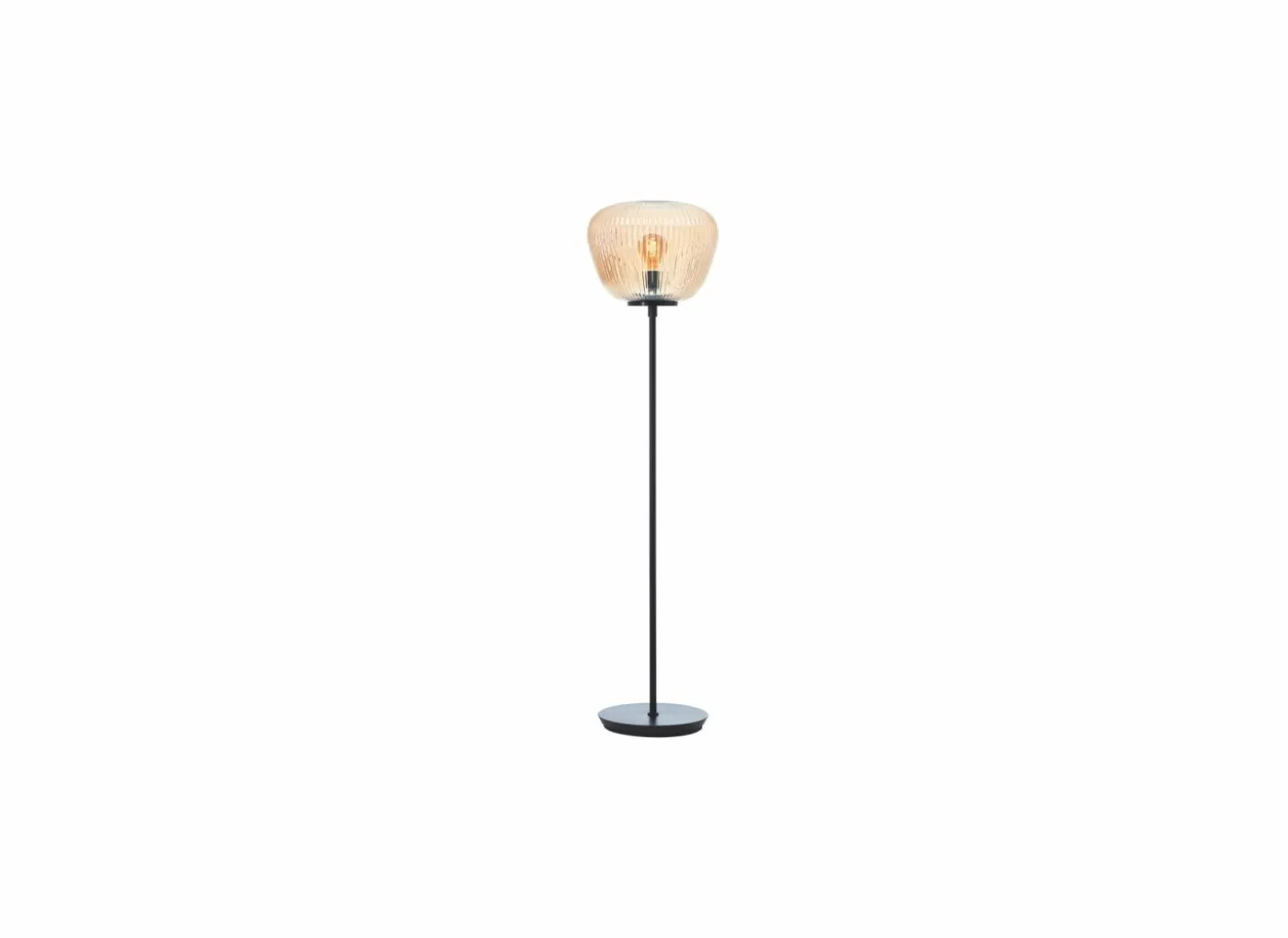 Staande lamp Kaizen LED H140cm E27 - metaal & glas - amber
