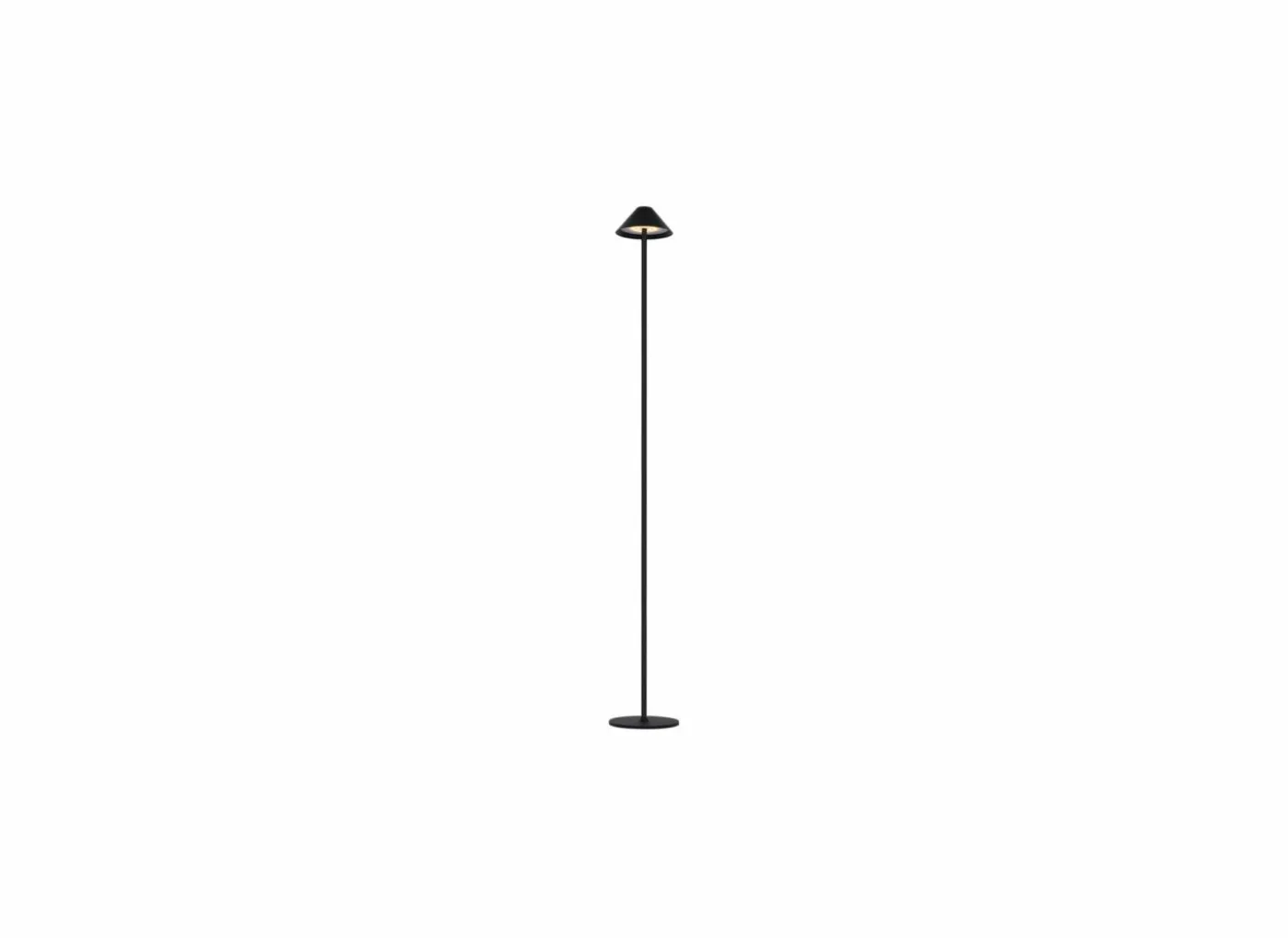 Staande lamp LED H133cm - staal - zwart
