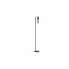 Staande lamp Maione H151cm E27 - staal & glas - zwart & grijs