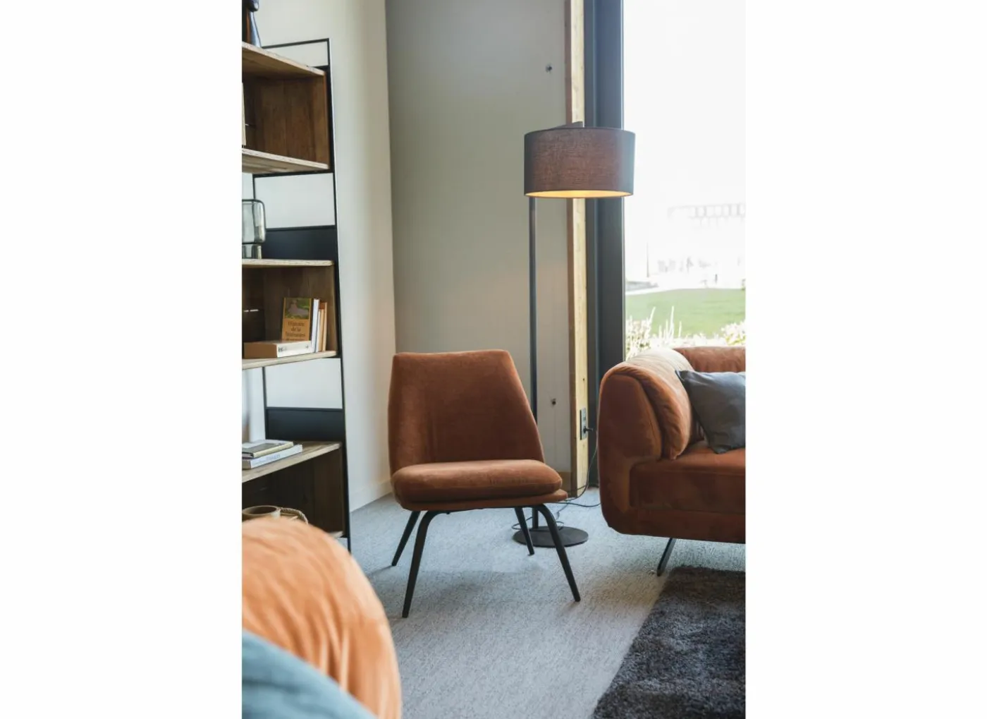 Staande lamp Manuel H160cm E27 - metaal & kunststof - zwart