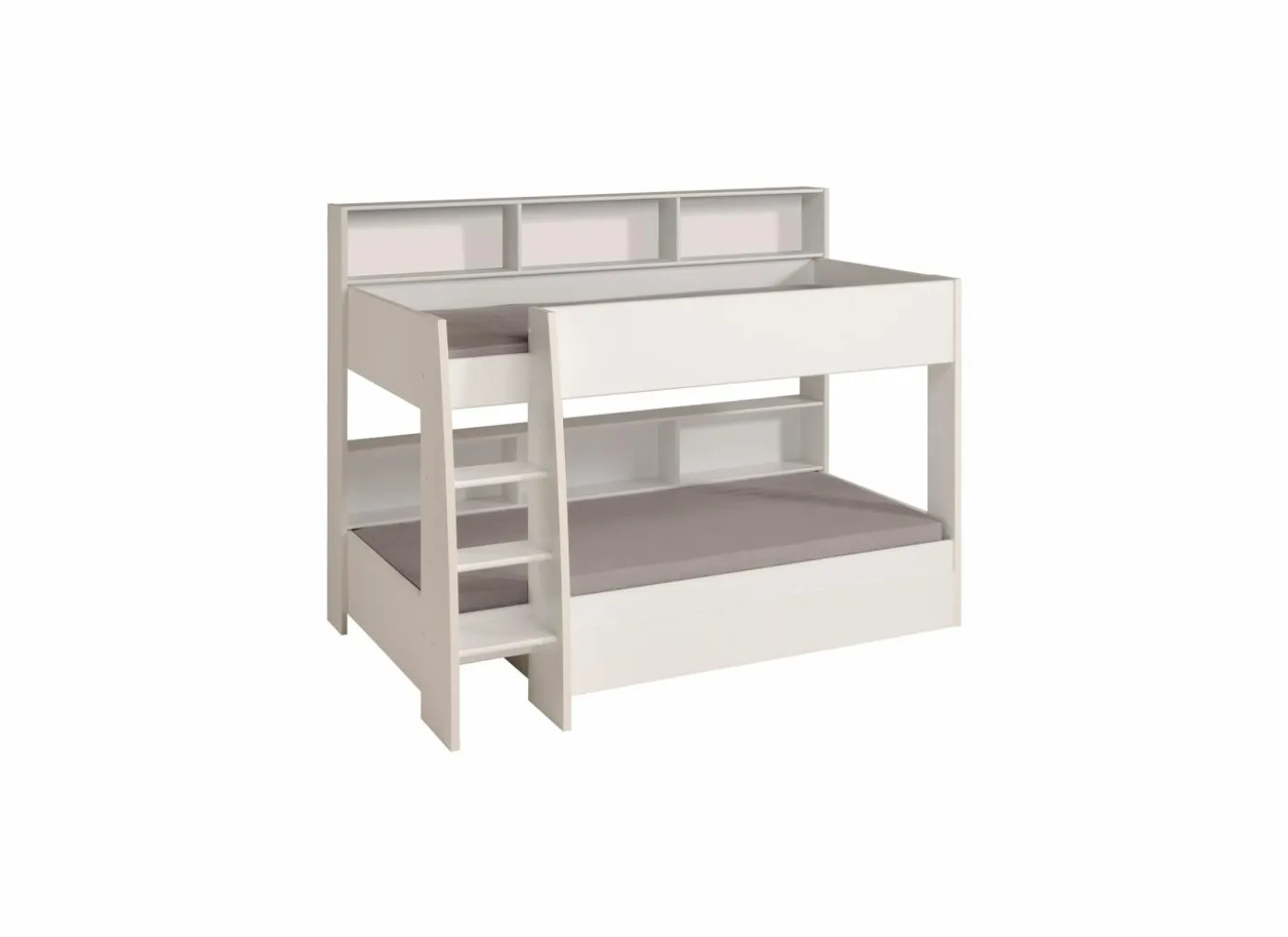 Stapelbed Leo 90x200cm - decor - wit met bodems